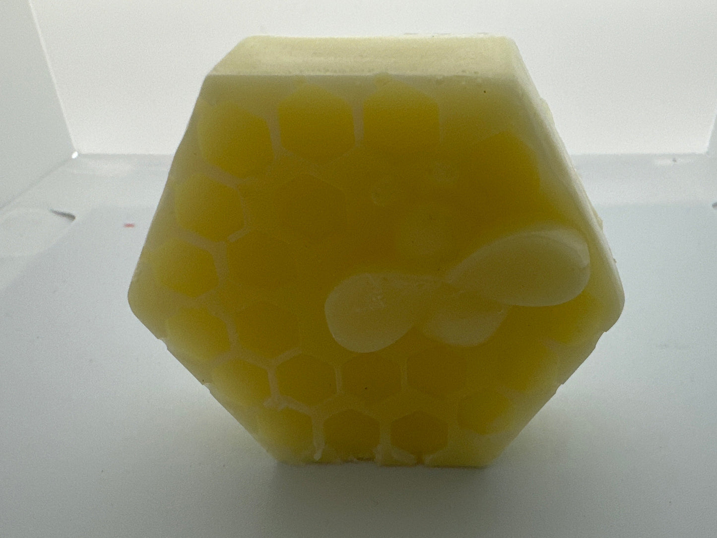 Yellow beeswax soap with honey base