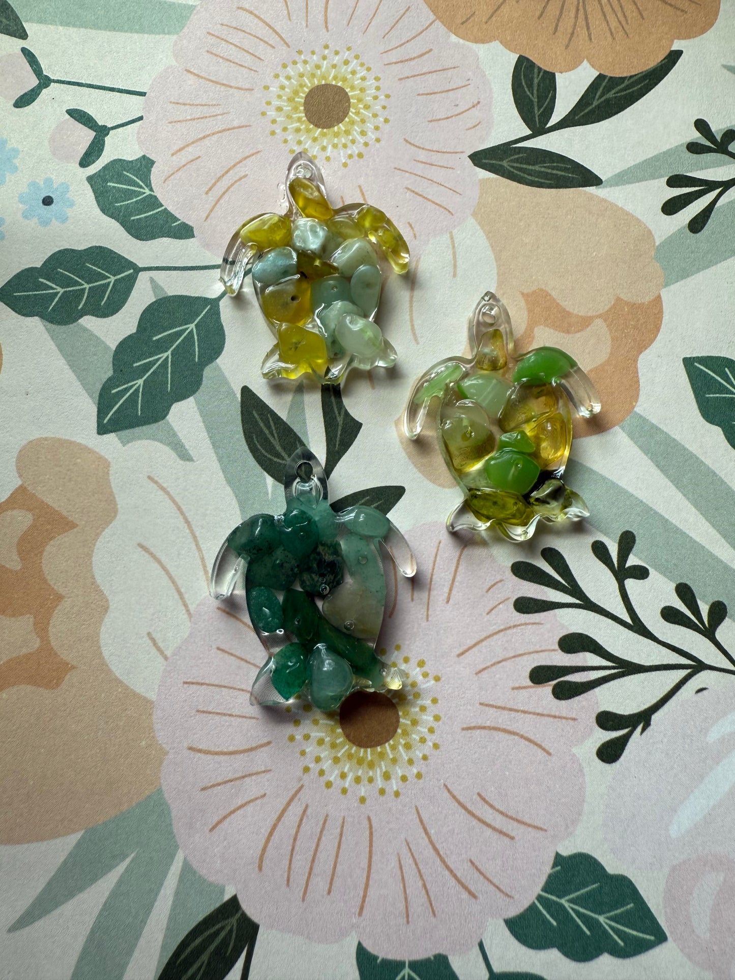 CrystalCharm Turtle Keychain