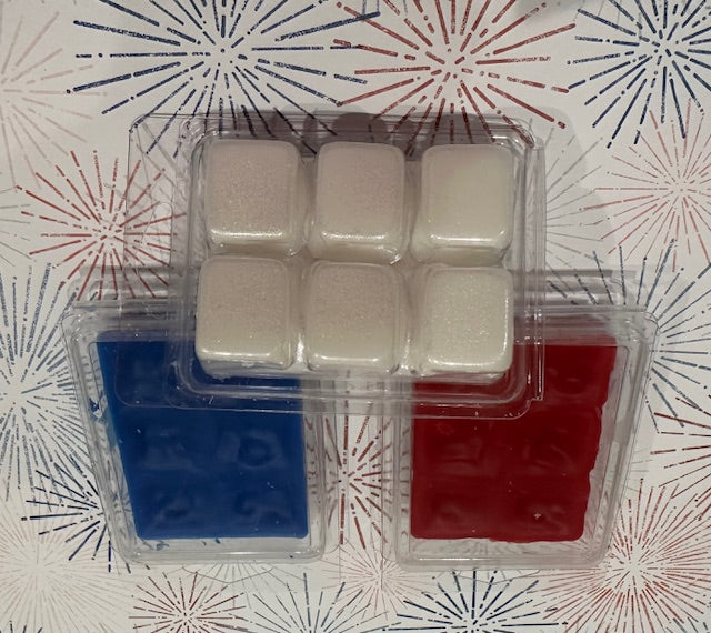 Patriotic Wax Melts in Red, White, and Blue