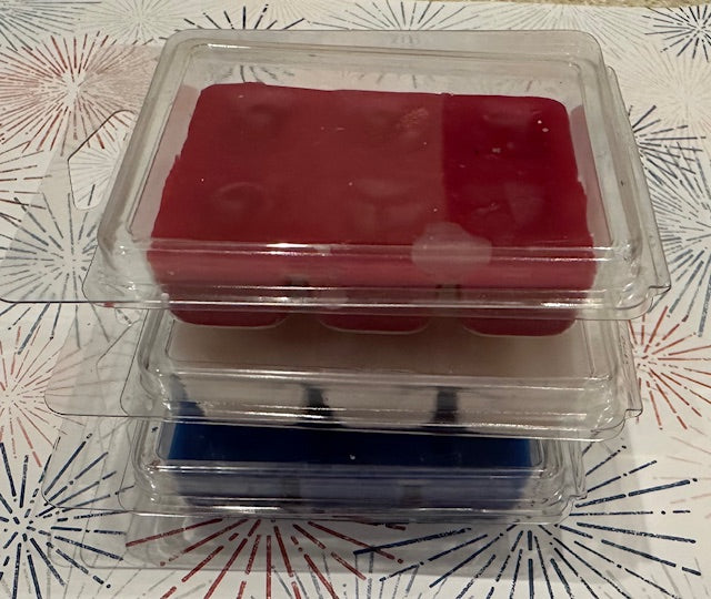 Patriotic Wax Melts in Red, White, and Blue
