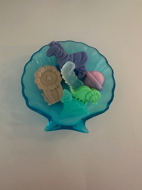 Resin Blue Seashell Soap Dish