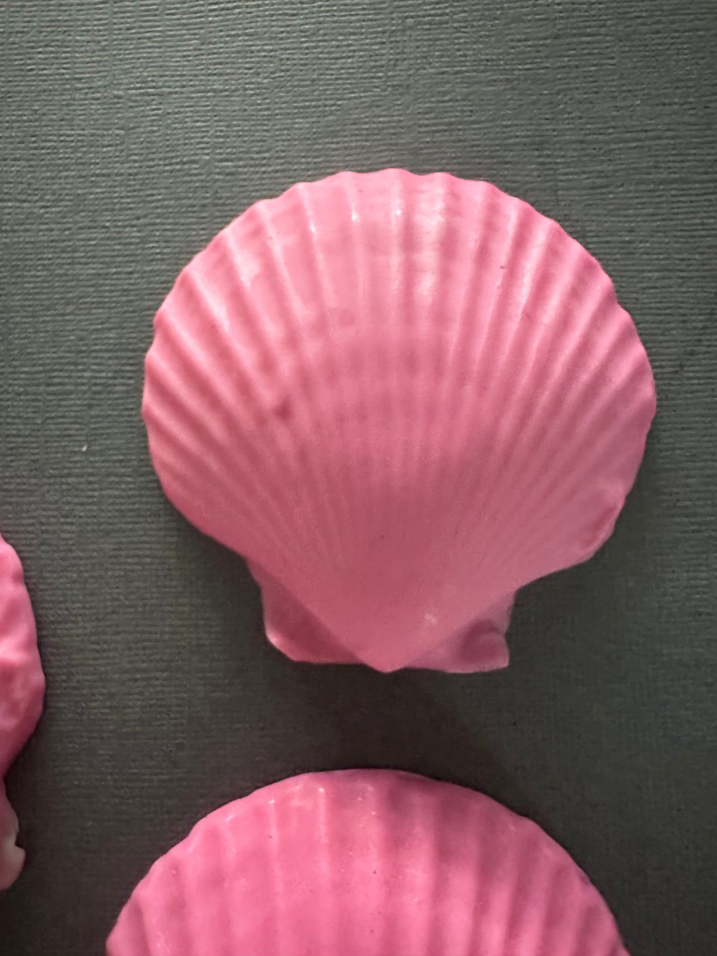 Breast Cancer Awareness soap, Pink color, berry scent, shell shaped - set of 3