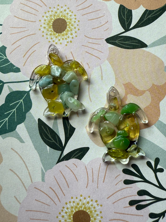 CrystalCharm Turtle Keychain