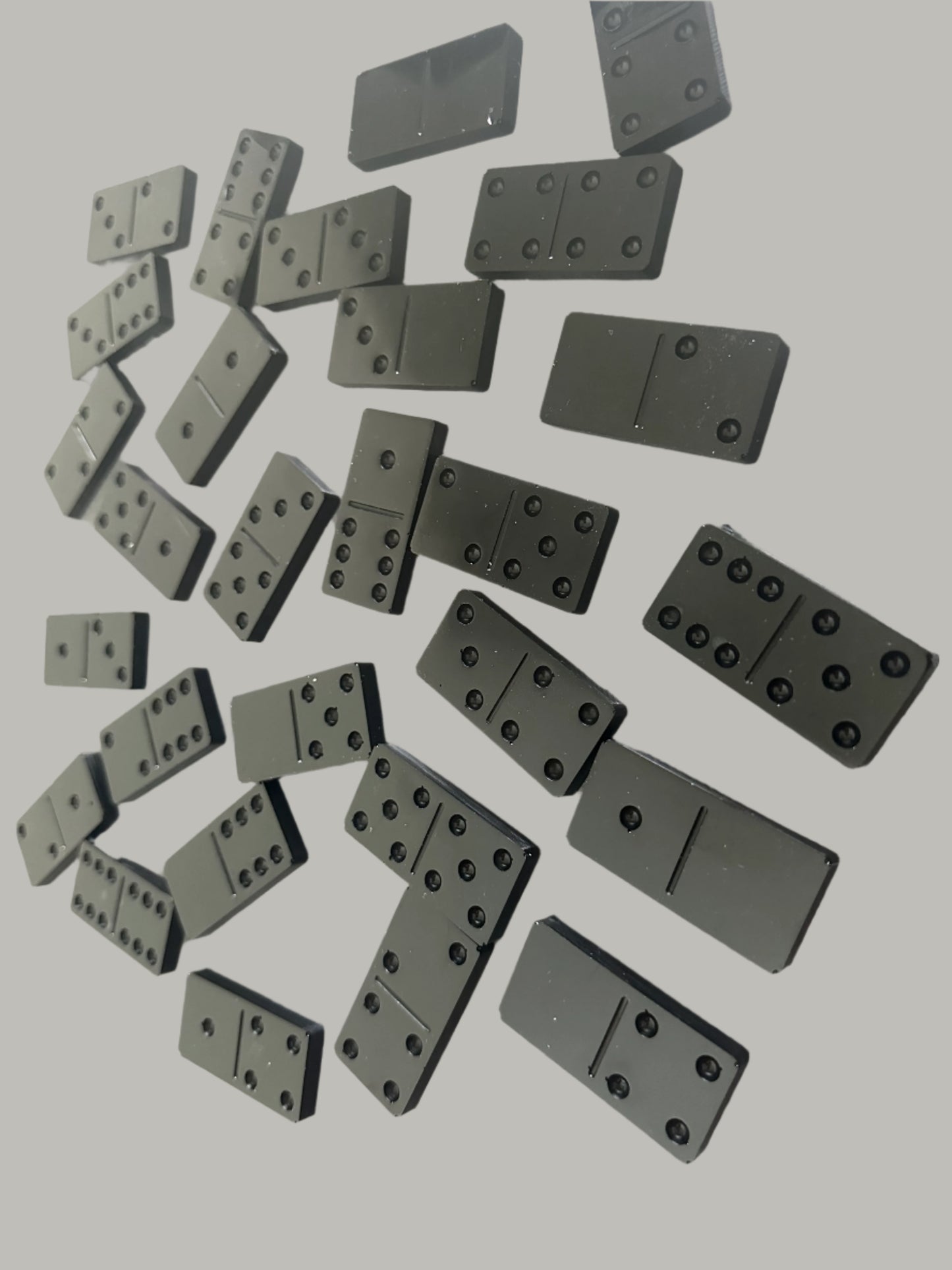 Modern and Sleek Black Domino Set