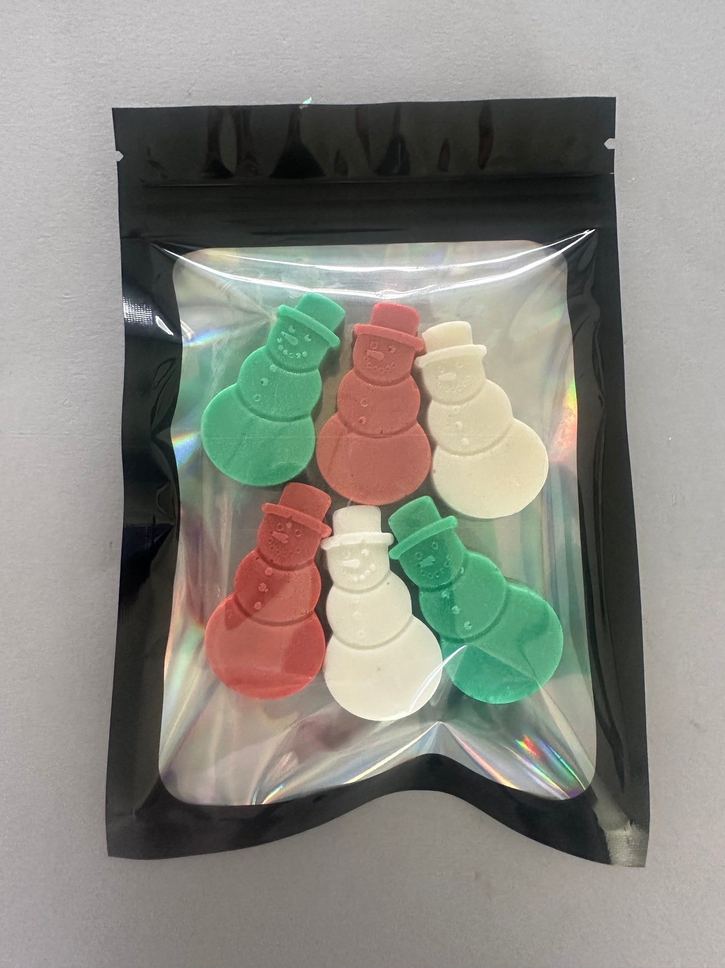 Set of Snowmen Mini Soap Set (6, Red, Green, White)