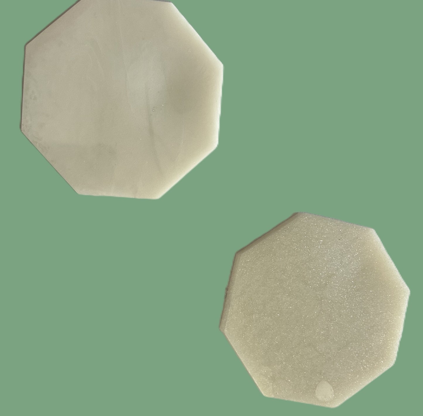 Set of 2 Coasters - Modern Design in White